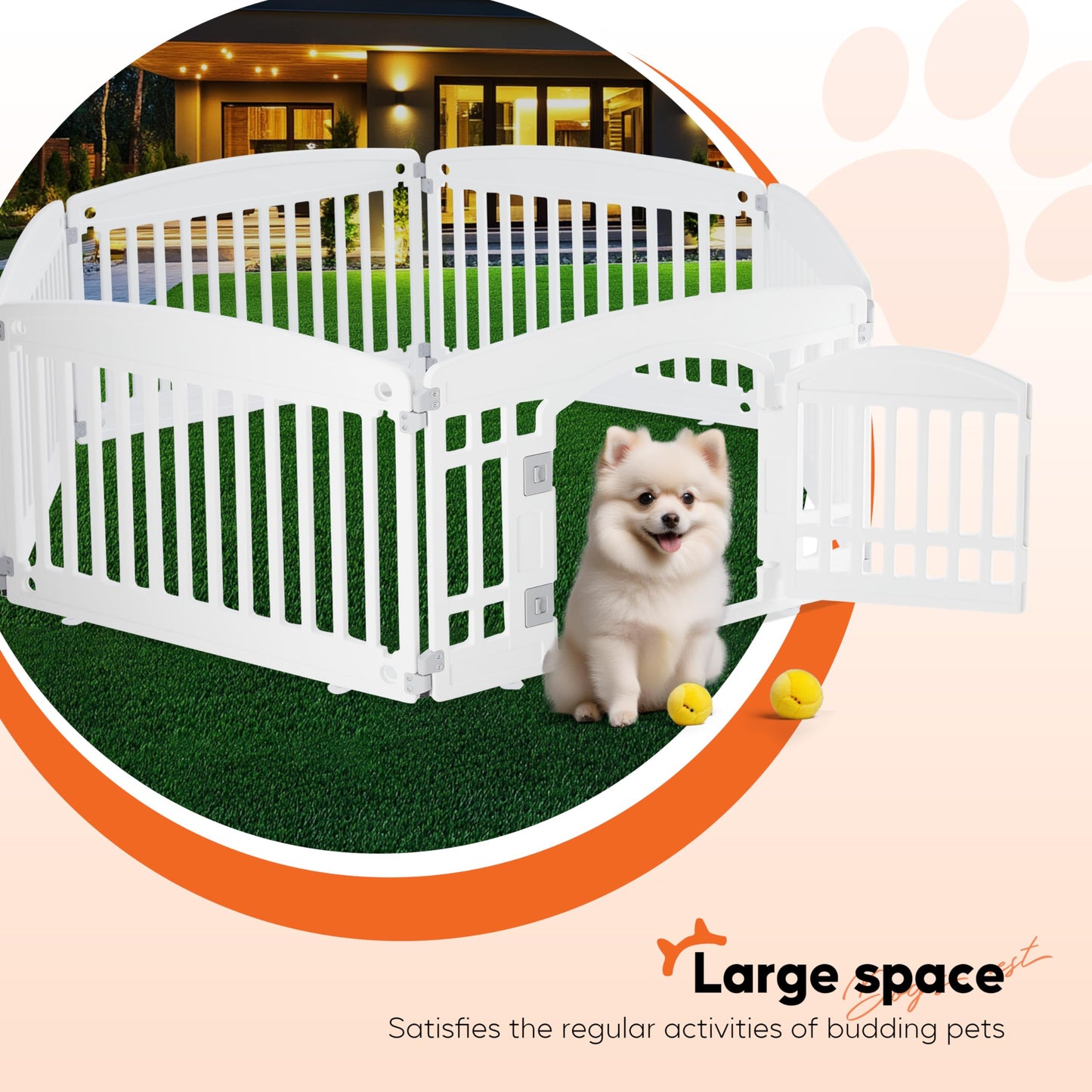 HealSmart Plastic/Metal Dog Playpen