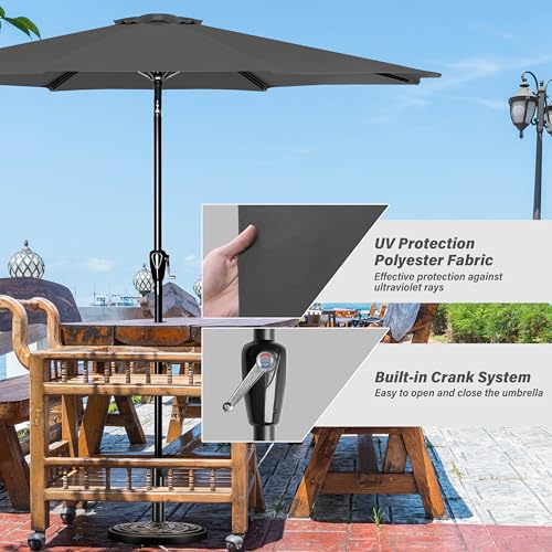 YSSOA Fillable Mobile Offset Patio Base Heavy Duty Market Cantilever Umbrella Stand Square