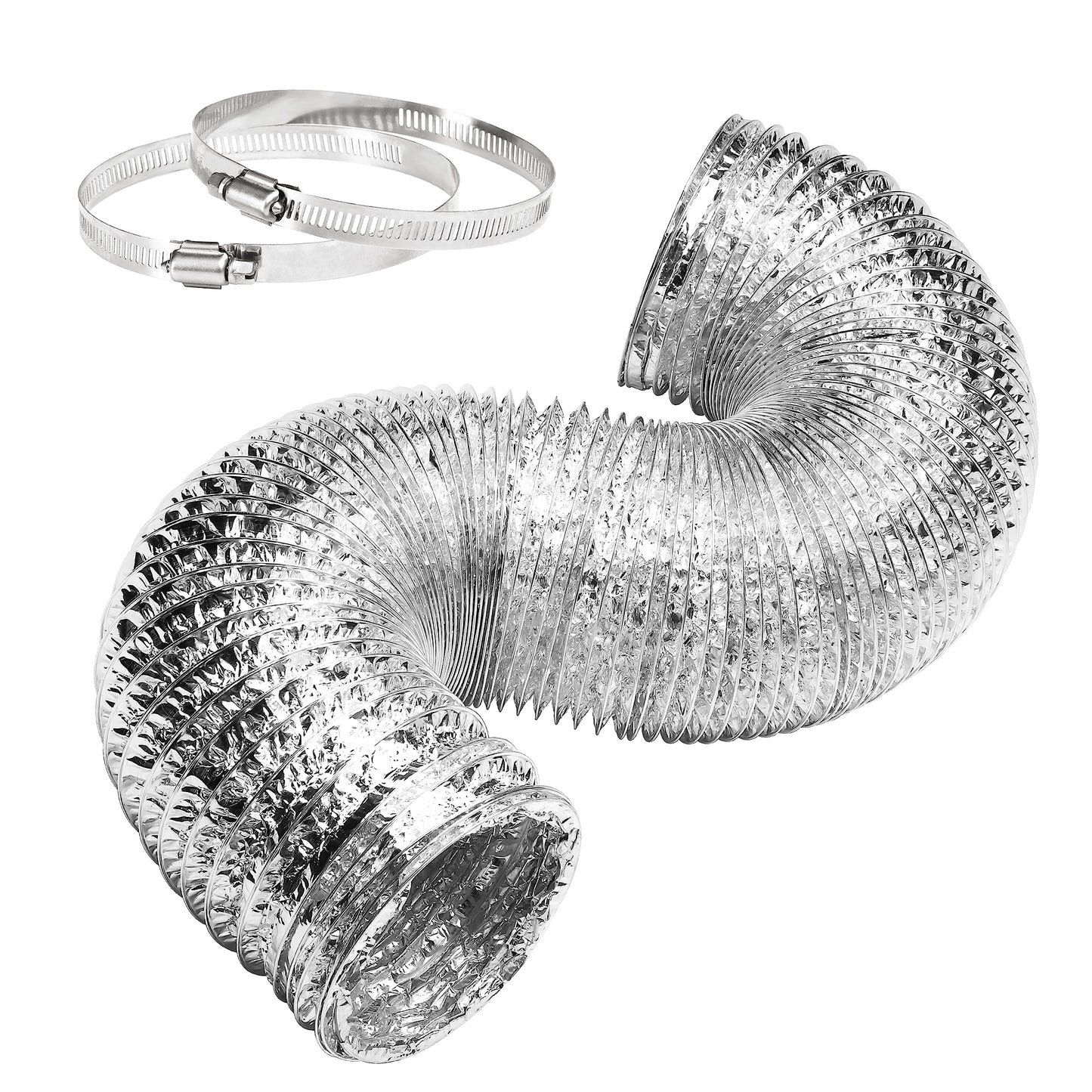 YSSOA 4 Inch Inline Ventilation Fan and Flexible Ducting Dryer Vent Hose for Heating, Cooling, Hydroponics, Grow Tent