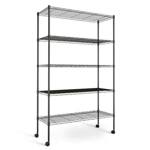 YSSOA 1-Tier Shelving Units, 29.92" W x 13.98" D x 14.96" H Steel Wire Rack Storage Shelving Organizer, Chrome