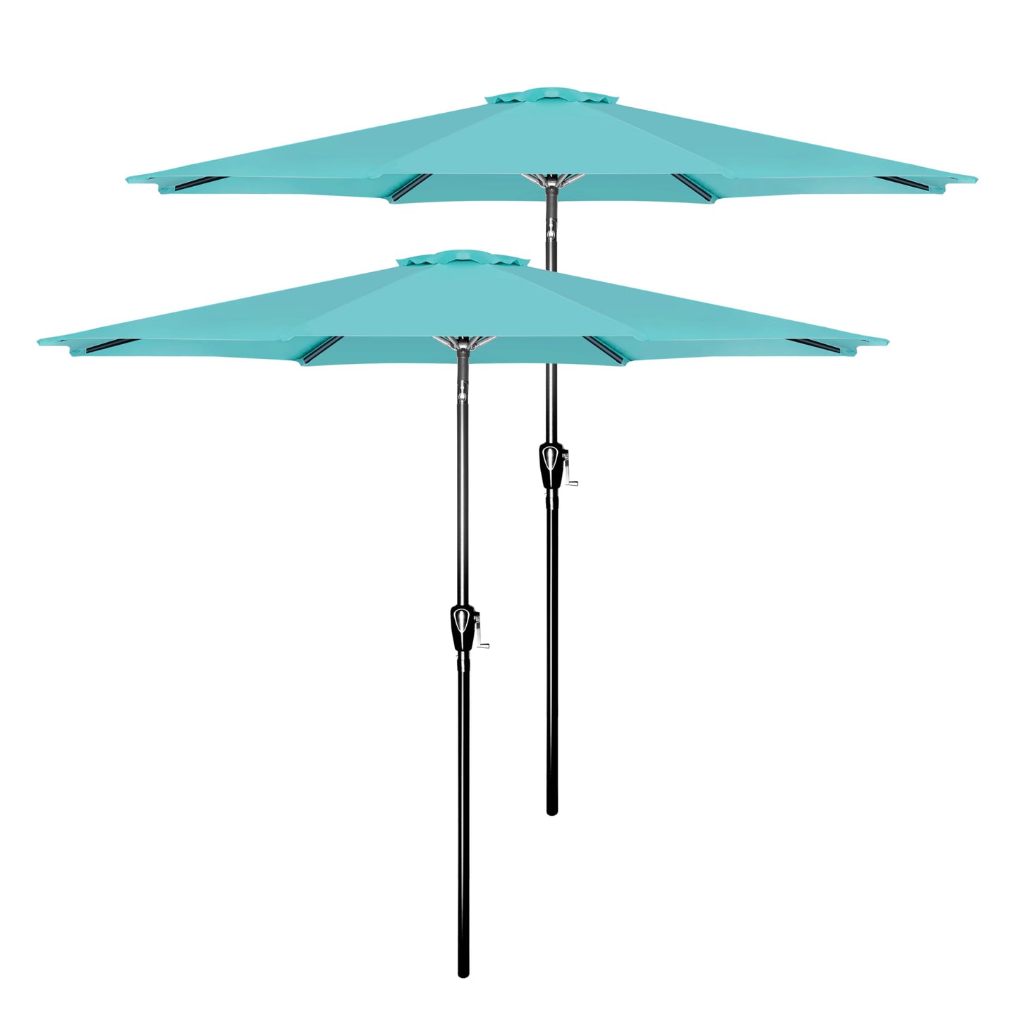 Simple Deluxe Patio Umbrella Outdoor, UV Protection Sunshade with Push Button Tilt/Crank and 8 Sturdy Ribs, for Table Garden Lawn Beach Pool