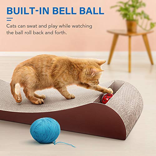 FluffyDream Cat Condo Scratcher Post Cardboard, Looking Well with Delicious Pizza Shape Cat Scratching House Bed Furniture Protector