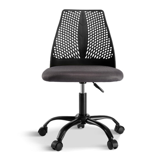 YSSOA Ergonomic Office Computer Gaming Chair with Supportive Cushioning, 360° Swivel and Sturdy Metal Legs, Black & Gray