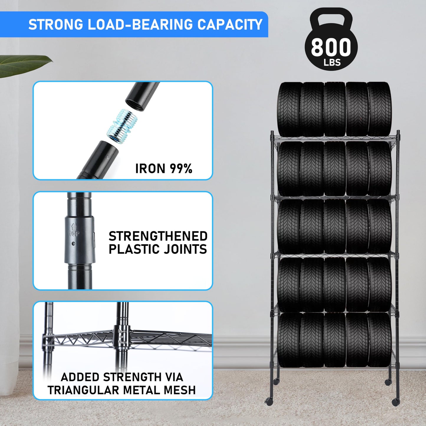 HealSmart Heavy Duty Storage Shelves