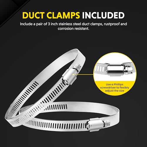 iPower Non-Insulated Flex Air Aluminum Ducting Dryer Vent Hose