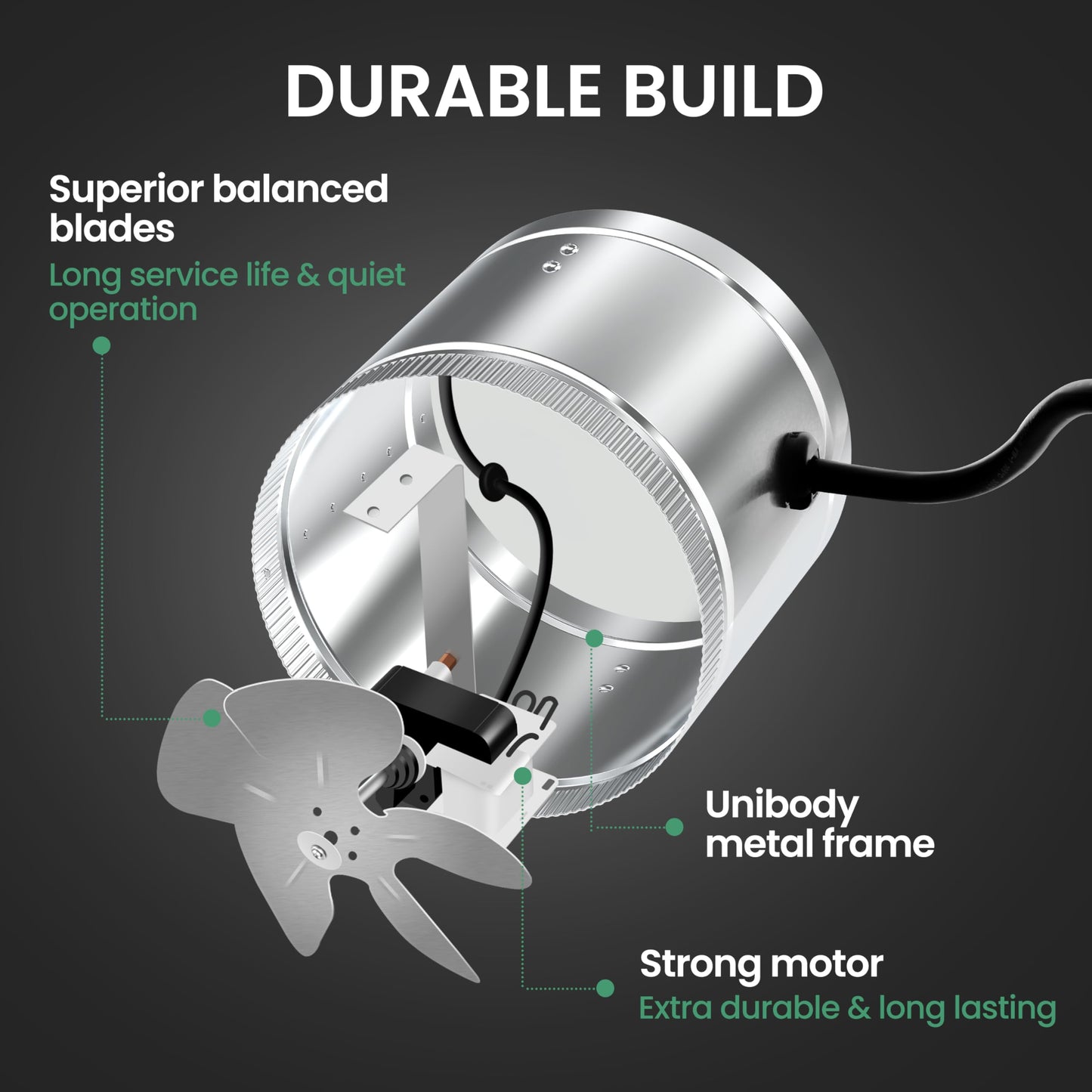 iPower Inline Booster Duct Fan
