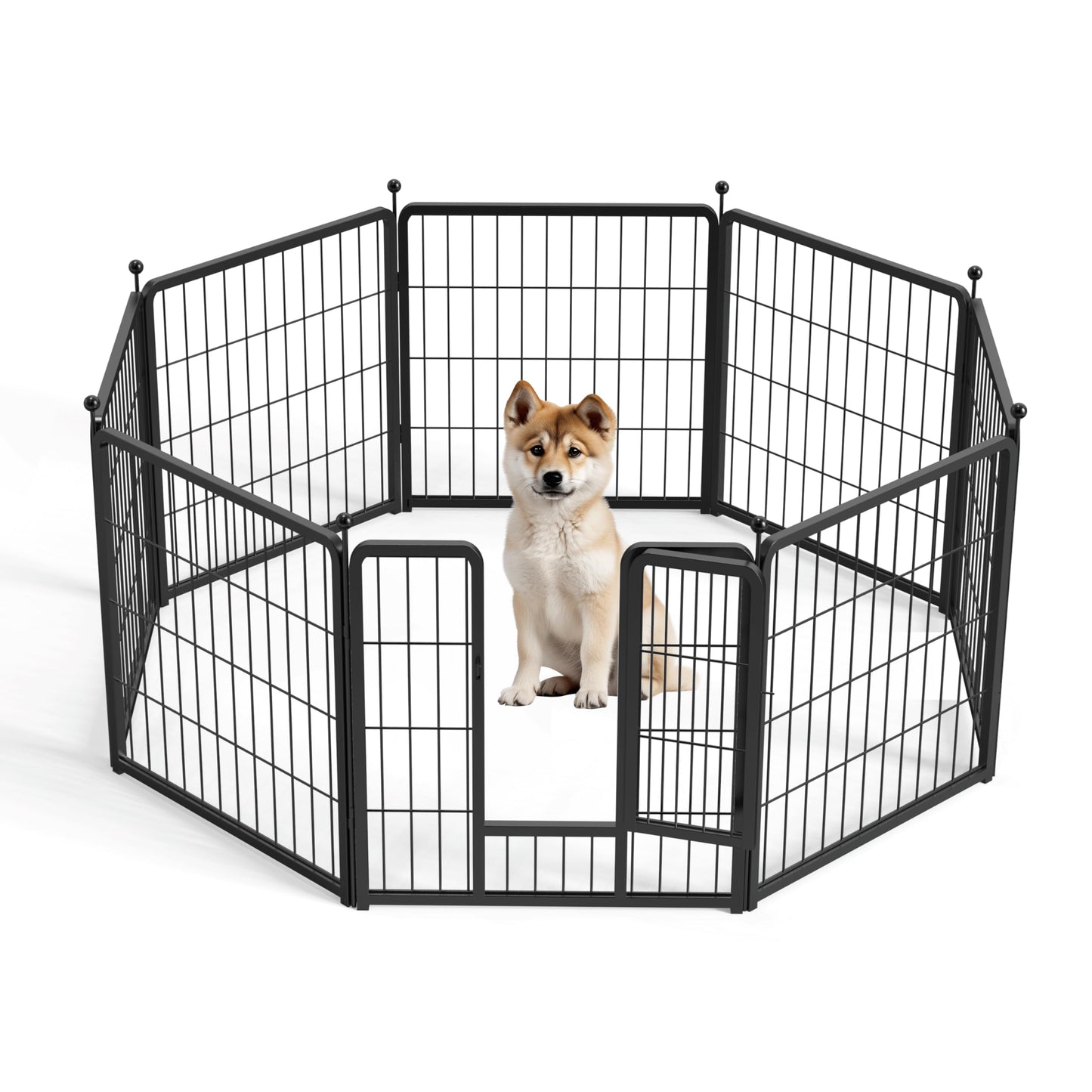 YSSOA Dog Playpen Indoor, 8 Panels Heavy Duty Metal Animal Barrier Fence
