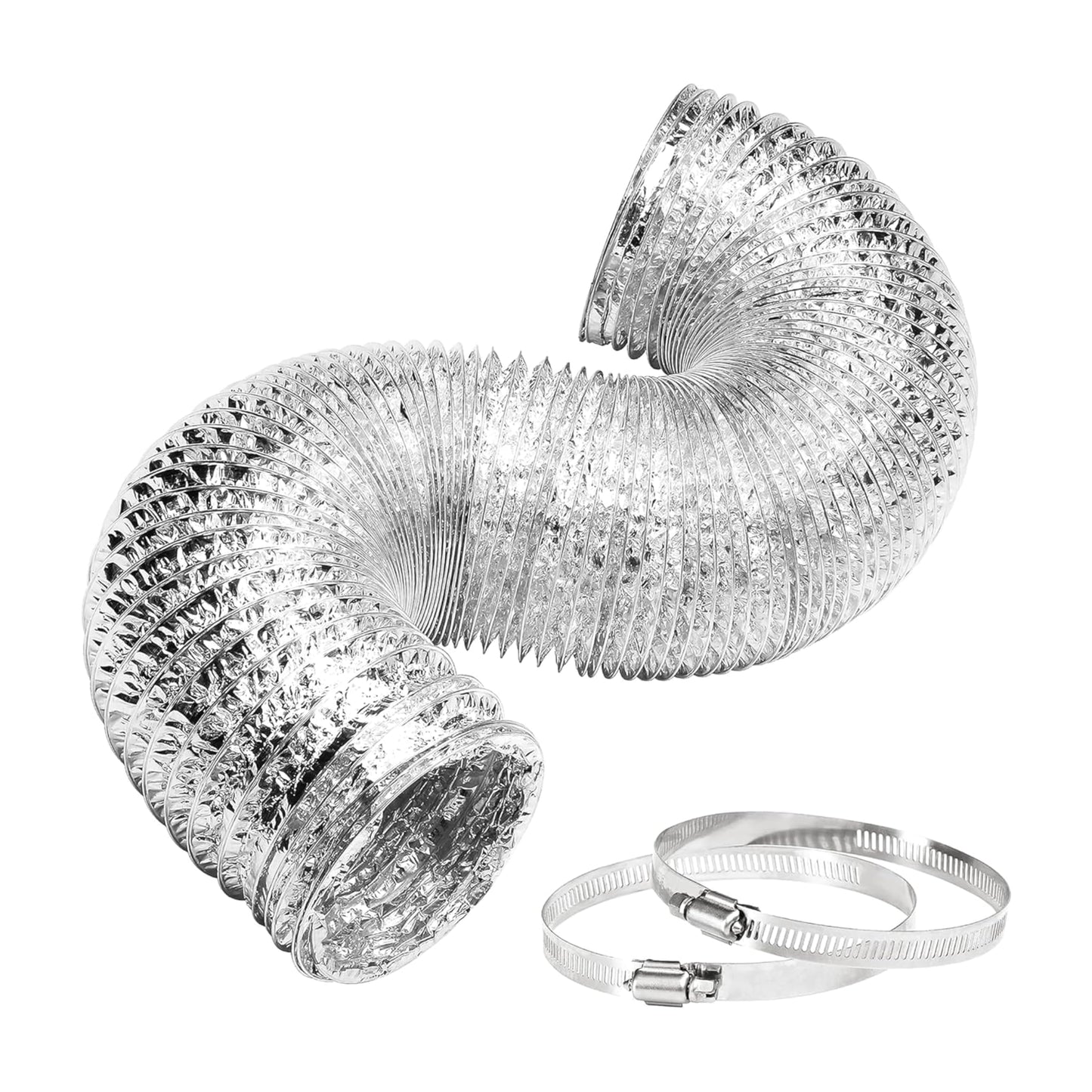 iPower Non-insulated Flex Air Aluminum Ducting