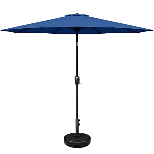 Simple Deluxe Patio Umbrella Outdoor, UV Protection Sunshade with Push Button Tilt/Crank and 8 Sturdy Ribs, for Table Garden Lawn Beach Pool