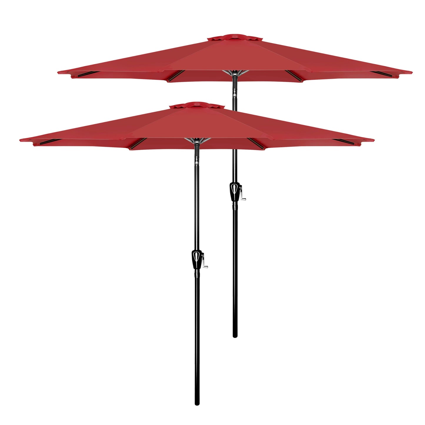 Simple Deluxe Patio Umbrella Outdoor, UV Protection Sunshade with Push Button Tilt/Crank and 8 Sturdy Ribs, for Table Garden Lawn Beach Pool