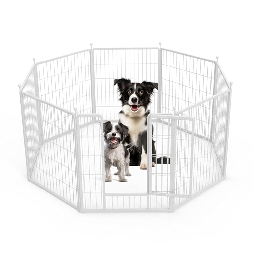 Simple Deluxe Dog Playpen, Heavy Duty Metal Pet Playpen Indoor Outdoor