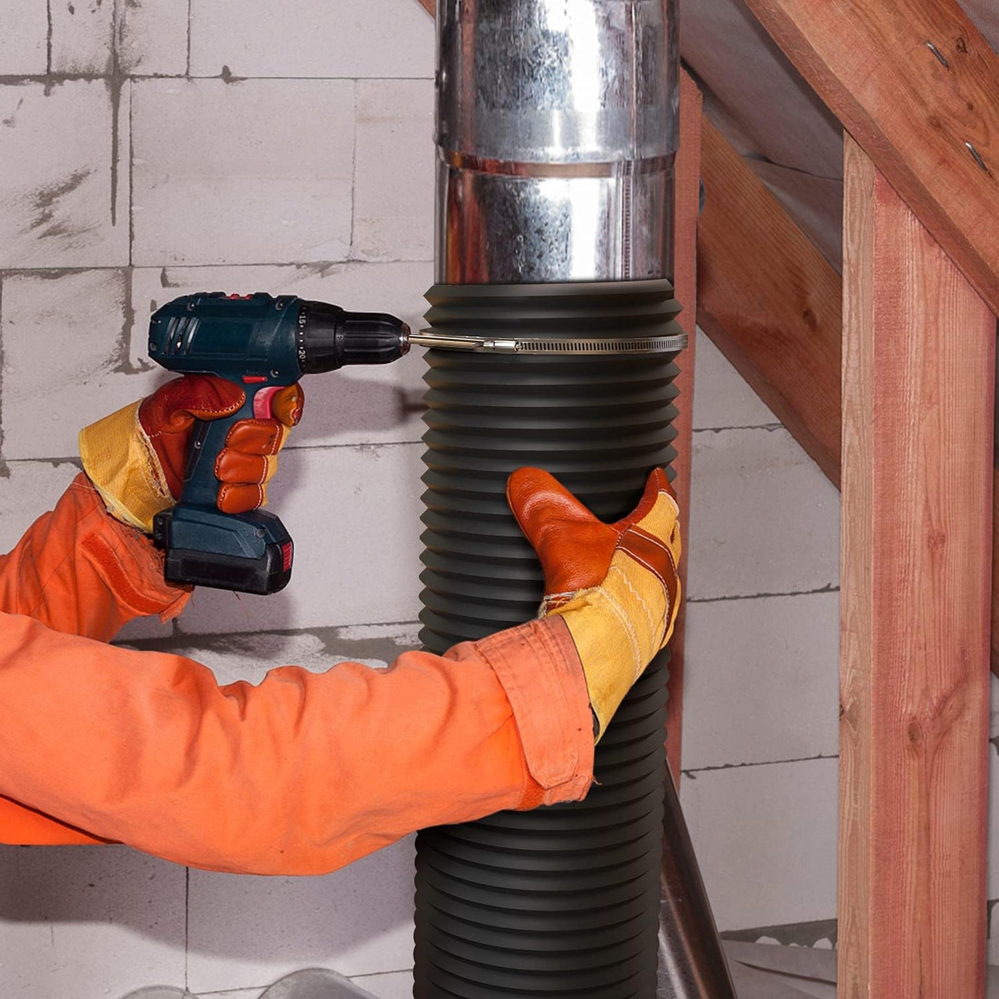 Simple Deluxe Aluminum Ducting and Adjustable Duct Clamps