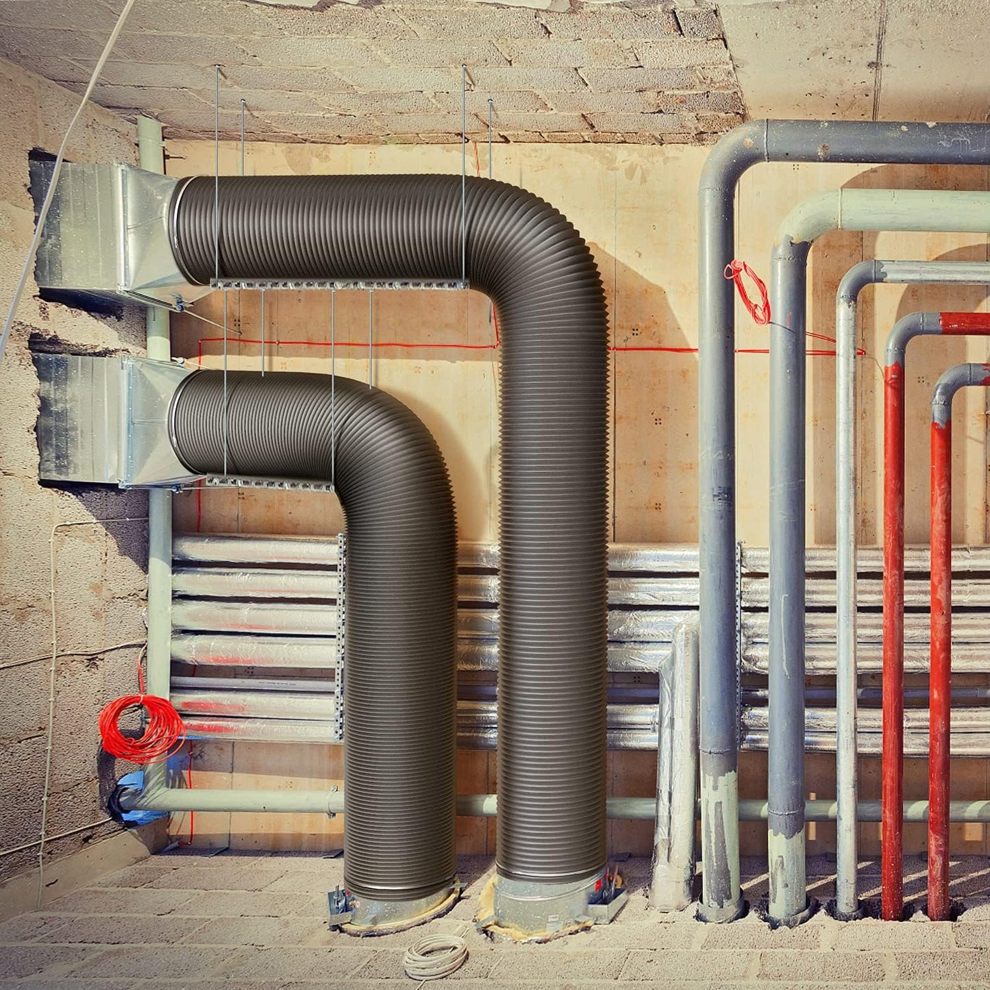 Simple Deluxe Aluminum Ducting and Adjustable Duct Clamps