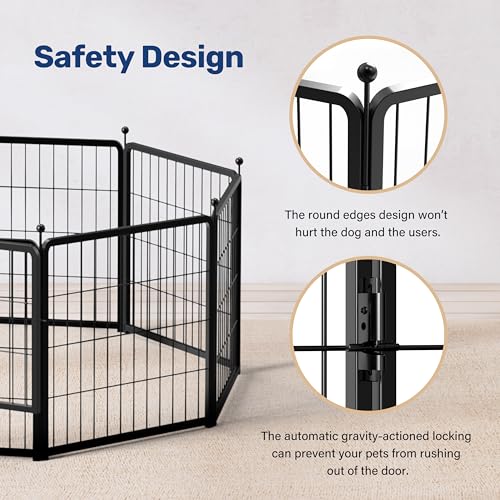 Decorative Garden Fence with Gate and Panels Heavy Duty Metal Animal Barrier Fence