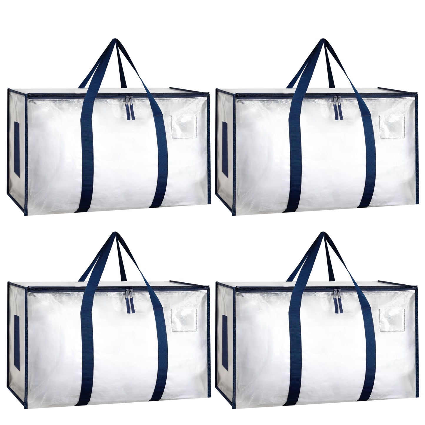 YSSOA Extra Large Moving Bags with Carrying Handles & Zippers, Moving Supplies with lids, Fold Flat, Moving and Storing