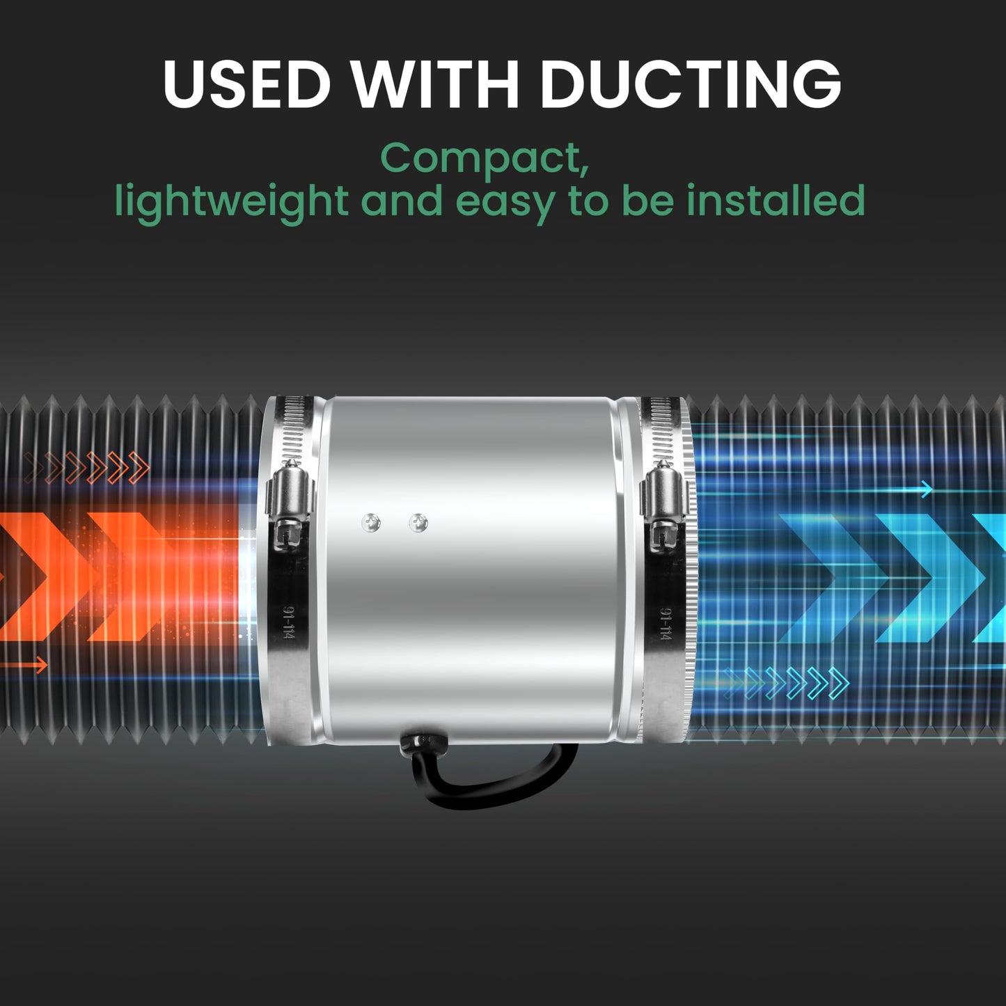 iPower Inline Booster Duct Fan