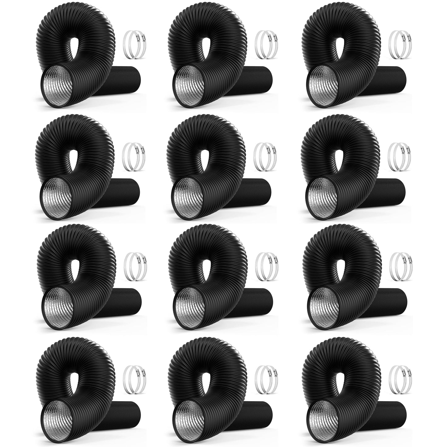 iPower Non-Insulated Flex Air Aluminum Ducting Dryer Vent Hose