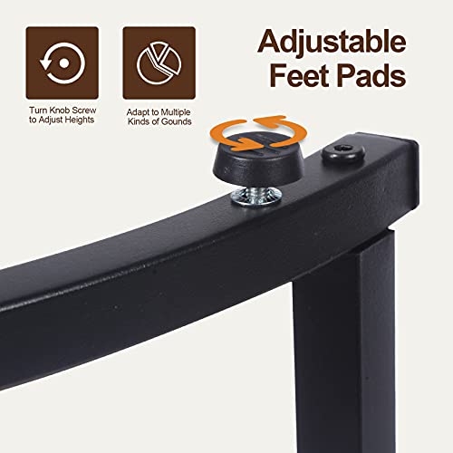 YSSOA Storage Shelf for Living Room and Office, Easy Assembly, Black (Home Coffee Table)