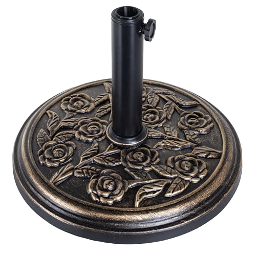 Simple Deluxe LBS Patio Umbrella Base Heavy Duty Market Umbrellas Round Stand for Outdoor