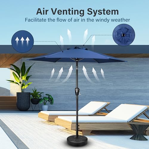 Simple Deluxe Patio Umbrella Outdoor Table Market Yard Umbrella with Push Button