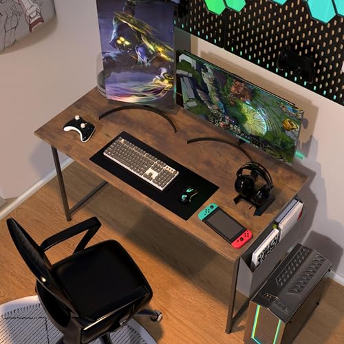 YSSOA Work Study Writing Student Kids Bedroom Wood Modern Simple Table with Headphone Hooks
