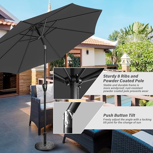 YSSOA Fillable Mobile Offset Patio Base Heavy Duty Market Cantilever Umbrella Stand Square