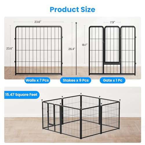 Simple Deluxe Plastic/Metal Dog Playpen