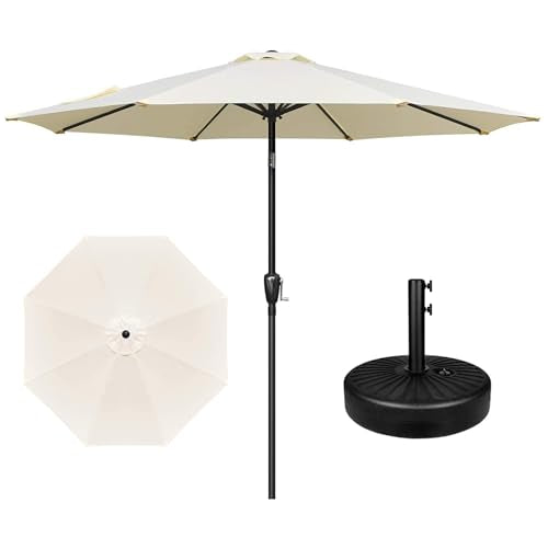 YSSOA Fillable Mobile Offset Patio Base Heavy Duty Market Cantilever Umbrella Stand Square