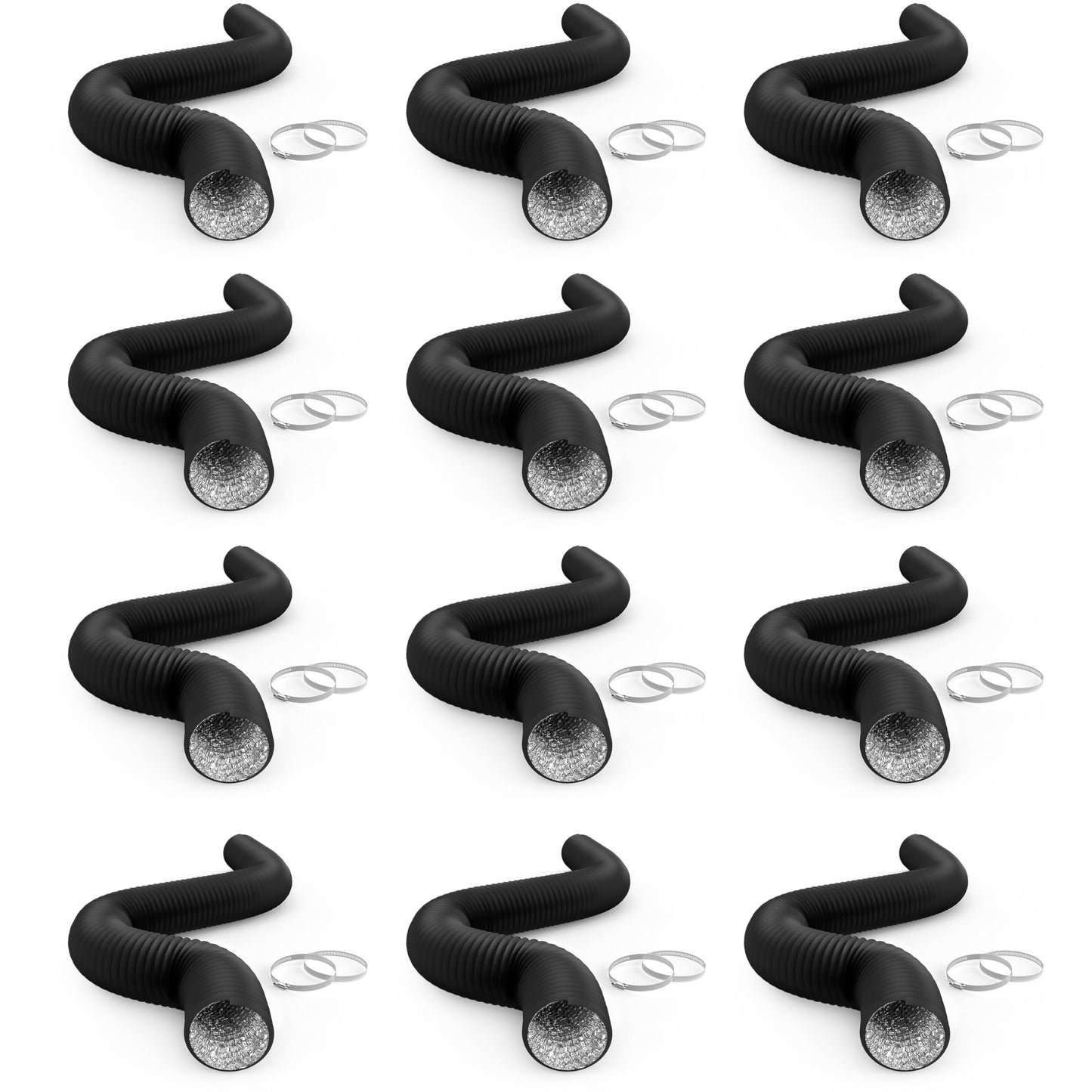 iPower Non-Insulated Flex Air Aluminum Ducting Dryer Vent Hose