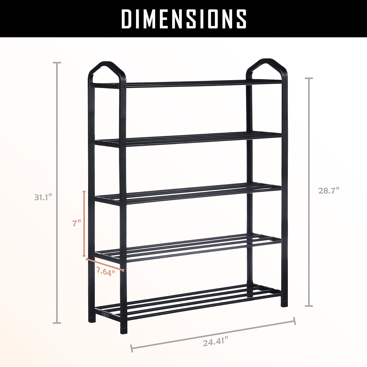 YSSOA 4-Tier Stackable Shoe Rack, 12-Pairs Sturdy Shoe Shelf Storage , Black Shoe Tower for Bedroom, Entryway, Hallway, and Close