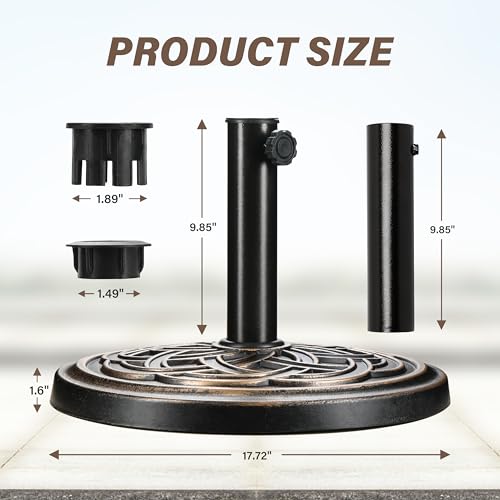 HealSmart 24.2 lbs Heavy Duty Umbrella Base