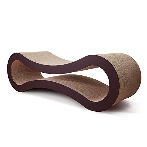 2 in 1 Cat Scratcher Cardboard Lounge Bed, Cat Scratching Pad, Durable Board Pads Prevents Furniture Damage,Large
