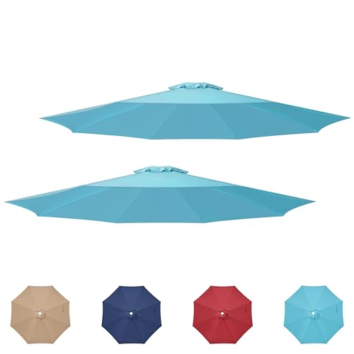 HealSmart 9' Patio Umbrella Replacement Canopy Cover with 8 Ribs, Outdoor Table Market Yard Umbrellas