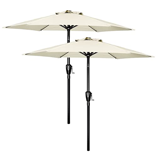 Simple Deluxe Patio Umbrella Outdoor Table Market Yard Umbrella with Push Button