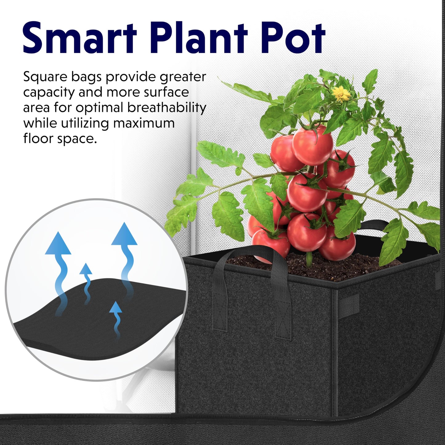 YSSOA Grow Bags Heavy Duty Thickened Nonwoven Aeration Fabric Pots with Handles, Cloth Pots for Plants, Vegetable, Flower, Tomato Potato