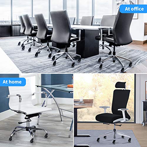 Office Chair Wheels (Set of 5) - Safe for All Floors Including Hardwood - Universal Stem 7/16 Inch
