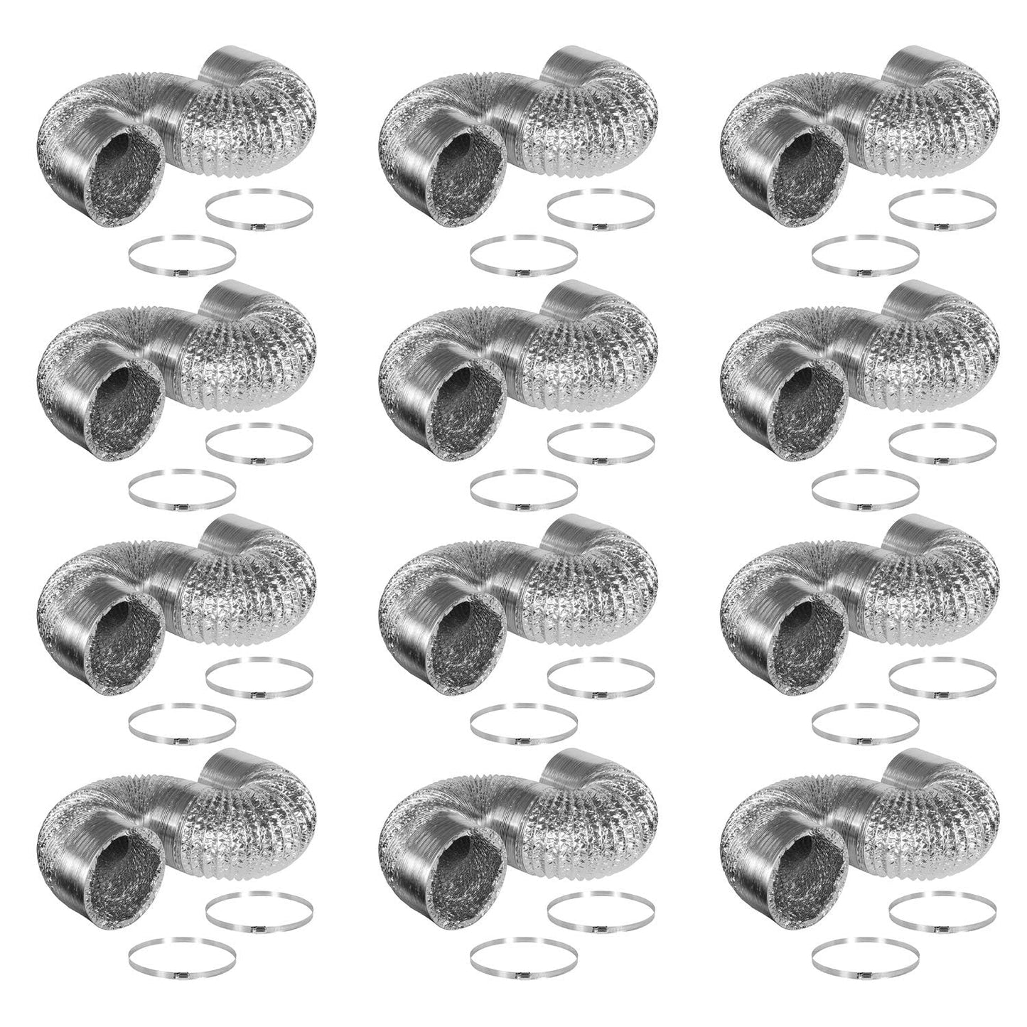 iPower Non-Insulated Flex Air Aluminum Ducting Dryer Vent Hose