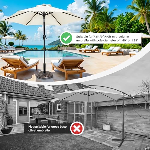 Simple Deluxe LBS Patio Umbrella Base Heavy Duty Market Umbrellas Round Stand for Outdoor