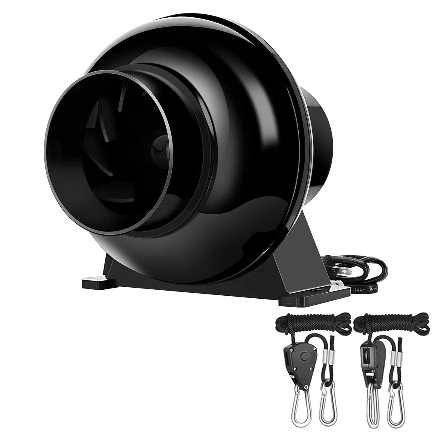 iPower Inline Fan Circulation Vent Blower and Air Carbon Filter Ducting Combo for Grow Tent Ventilation