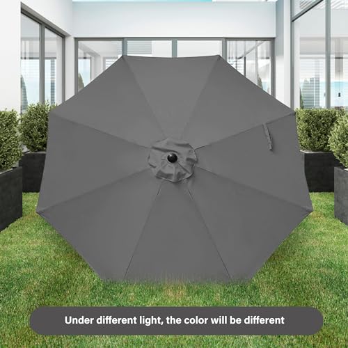 Simple Deluxe Patio Umbrella Outdoor, UV Protection Sunshade with Push Button Tilt/Crank and 8 Sturdy Ribs, for Table Garden Lawn Beach Pool