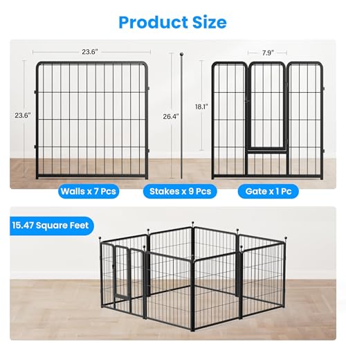 Simple Deluxe Plastic/Metal Dog Playpen