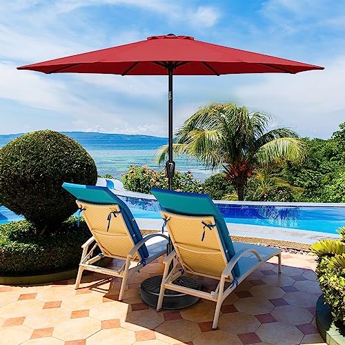 YSSOA Fillable Mobile Offset Patio Base Heavy Duty Market Cantilever Umbrella Stand Square