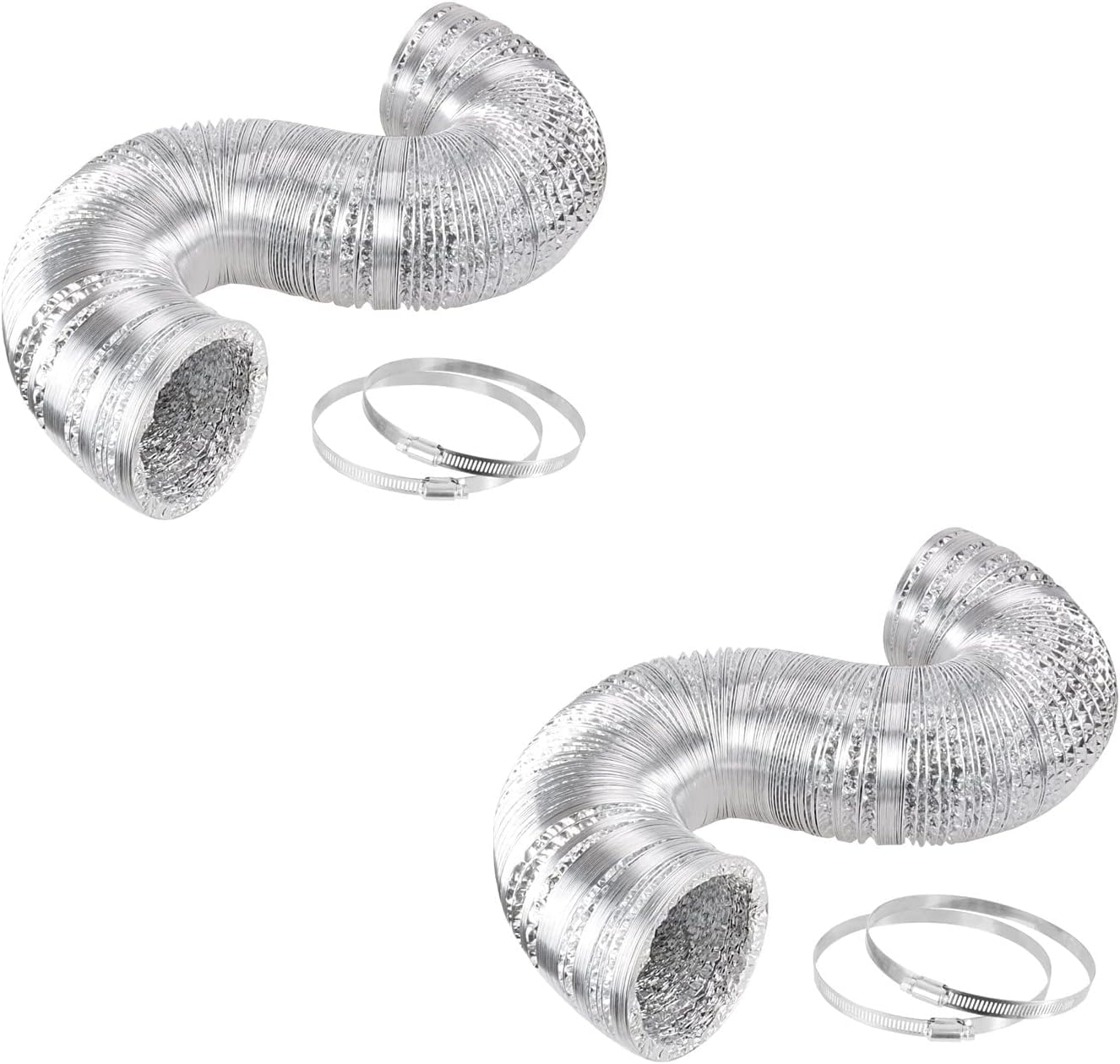 iPower Non-Insulated Flex Air Aluminum Ducting Dryer Vent Hose