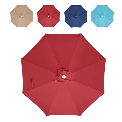 InfiniPower 9ft Patio Umbrella Replacement Canopy, Outdoor Replacement Canopy Only, Table Umbrellas Top Cover with 8 Ribs for Garden, Yard