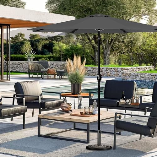 YSSOA Fillable Mobile Offset Patio Base Heavy Duty Market Cantilever Umbrella Stand Square