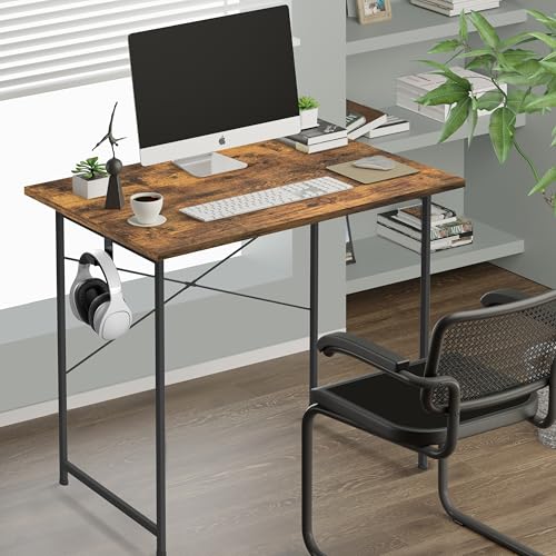 YSSOA Work Study Writing Student Kids Bedroom Wood Modern Simple Table with Headphone Hooks