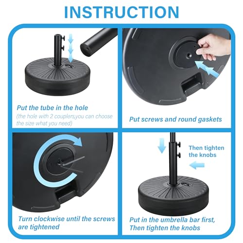 HealSmart 24.2 lbs Heavy Duty Umbrella Base