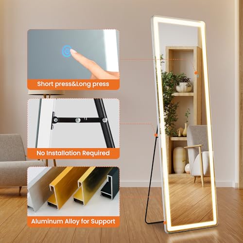 YSSOA Full Length Mirror with LED Lights