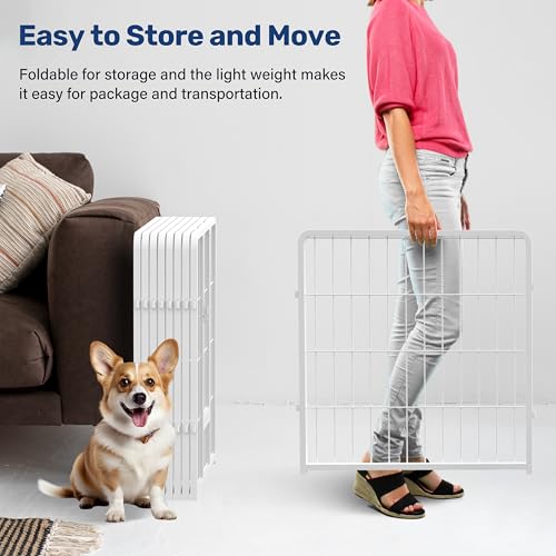 Simple Deluxe Dog Playpen, Heavy Duty Metal Pet Playpen Indoor Outdoor