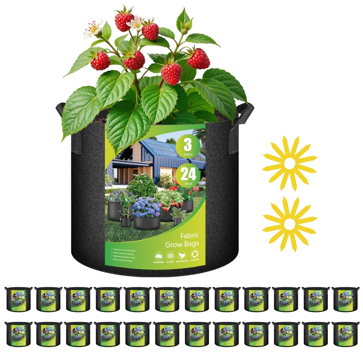 YSSOA 300G Reusable Breathable Gardening Pots